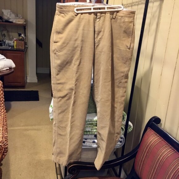 LL BEAN TAN, WIDE-WALE CORD PANTS 36x32 - Picture 3 of 4